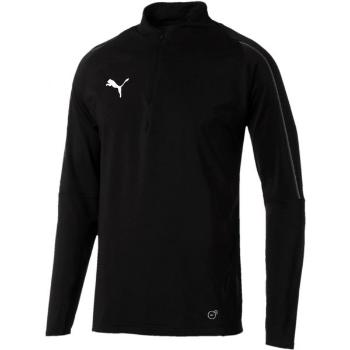 Puma FINAL TRAINING 1/4 ZIP TOP Pánské sportovní triko, černá, velikost S