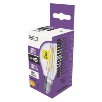 Emos LED žárovka Filament Mini Globe 6W E14 neutrální bílá