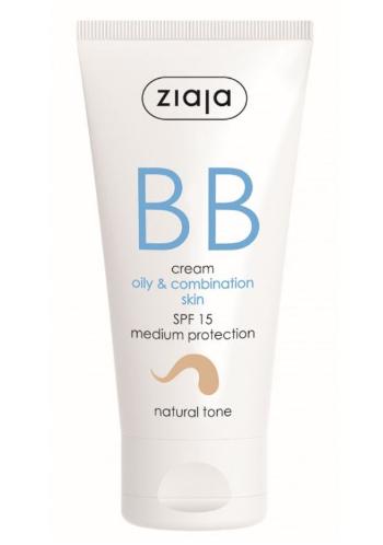 Ziaja BB krém pro mastnou, smíšenou pleť tón přirozený SPF15 50 ml