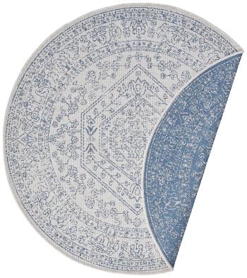 Mujkoberec Original Kusový koberec Mujkoberec Original Nora 105024 Blue Creme kruh - 160x160 (průměr) kruh cm Bílá
