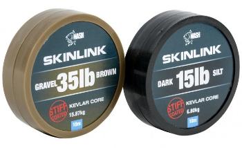 Nash návazcová šňůrka potahovaná skinlink stiff 10 m silt tmavá-průměr 25 lb / nosnost 11,33 kg