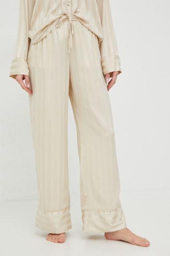 Pyžamové kalhoty Abercrombie & Fitch dámské, béžová barva