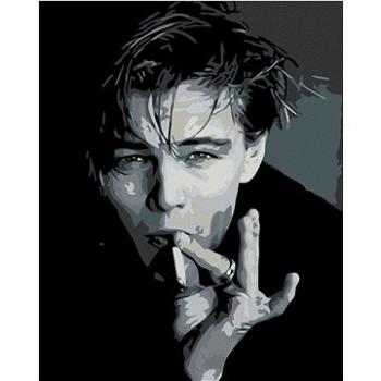 Diamondi - Diamantové malování - LEONARDO DICAPRIO S CIGARETOU, 40x50 cm, Vypnuté plátno na rám (606017B)