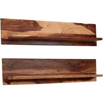 Nástěnné police 2 ks 118 × 26 × 20 cm masivní sheeshamové dřevo