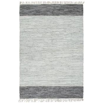 Ručně tkaný koberec Chindi kůže 120x170 cm šedý (133970)