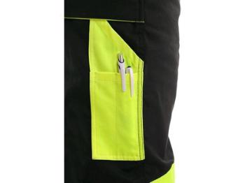 Kalhoty do pasu CXS SIRIUS BRIGHTON, černo-žlutá, vel. 62