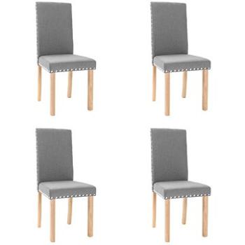 Jídelní židle 4 ks světle šedé textil, 336788 (336788)