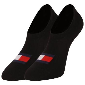 Tommy Hilfiger FOOTIE HIGH CUT 2P FLAG Unisexové ponožky, černá, velikost 43-46