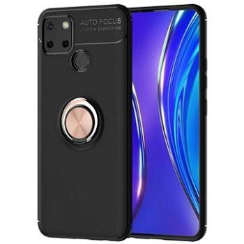 TopQ Realme 7i silikon černý s měděným prstenem 62676 (Sun-62676)