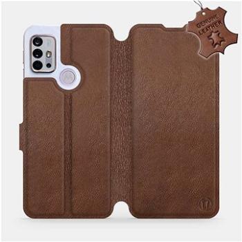 Kožené flip pouzdro na mobil Motorola Moto G10 - Hnědé -  Brown Leather (5903516683840)