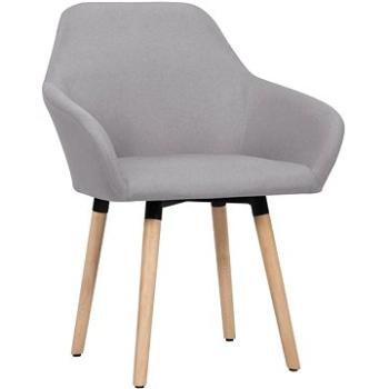 Jídelní židle 2 ks světle šedé textil (283459)