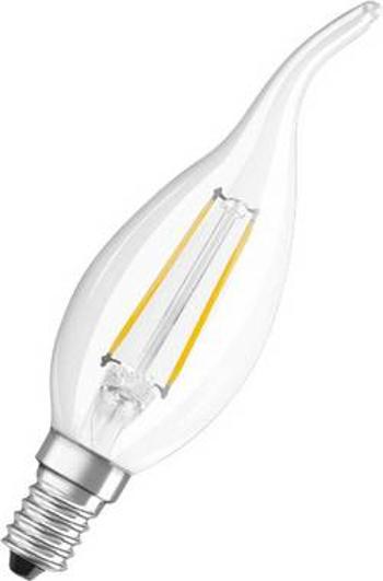 LED žárovka OSRAM 4052899936492 230 V, E14, 2 W = 25 W, teplá bílá, A++ (A++ - E), tvar svíčky ve větru, vlákno, 1 ks