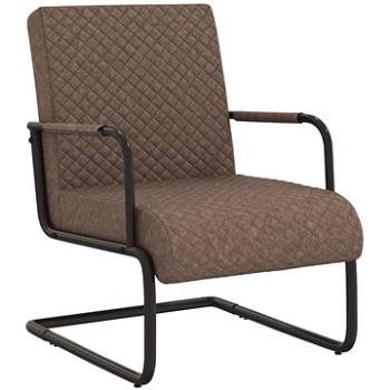 Konzolová židle tmavě hnědá umělá kůže, 325784 (325784)