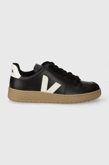 Kožené sneakers boty Veja V-12 černá barva, XD0203638