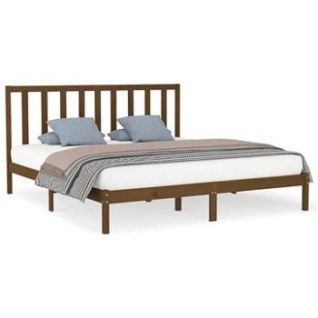 Rám postele medově hnědý masivní dřevo 180×200 cm Super King, 3106786 (3106786)