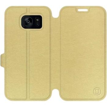 Flip pouzdro na mobil Samsung Galaxy S7 Edge v provedení  Gold&Orange s oranžovým vnitřkem (5903226011988)