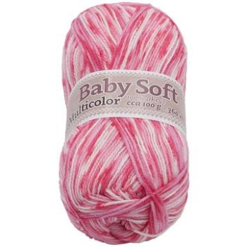 Baby soft multicolor 100g - 610 bílá, růžová, fialová (6875)