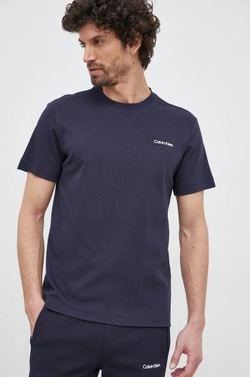 Bavlněné tričko Calvin Klein tmavomodrá barva