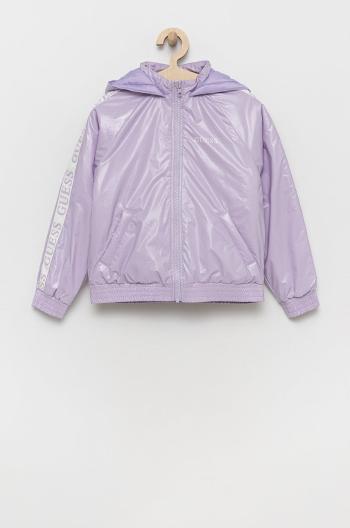 Dětská bunda Guess fialová barva