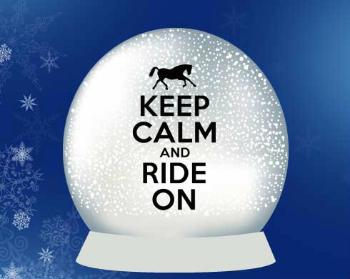 Sněhové těžítko Keep calm and ride on