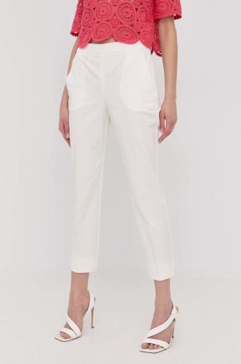 Kalhoty MAX&Co. dámské, béžová barva, jednoduché, medium waist