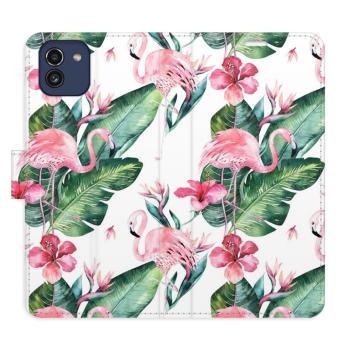 Flipové pouzdro iSaprio - Flamingos Pattern - Samsung Galaxy A03