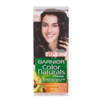 Garnier Color Naturals Créme 40 ml barva na vlasy pro ženy 2,0 Soft Black na barvené vlasy; na všechny typy vlasů