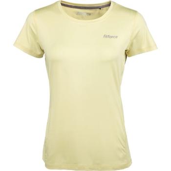 Fitforce PAESANA Dámské fitness triko, žlutá, velikost XS