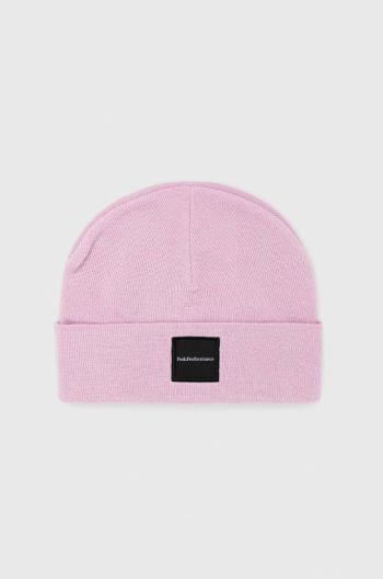 Vlněný klobouk Peak Performance růžová barva,