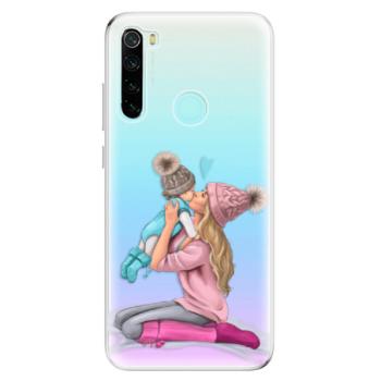 Odolné silikonové pouzdro iSaprio - Kissing Mom - Blond and Boy - Xiaomi Redmi Note 8