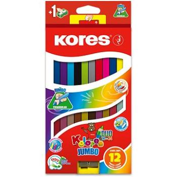 KORES JUMBO KOLORES DUO 12 ks (24 barev) (93252)