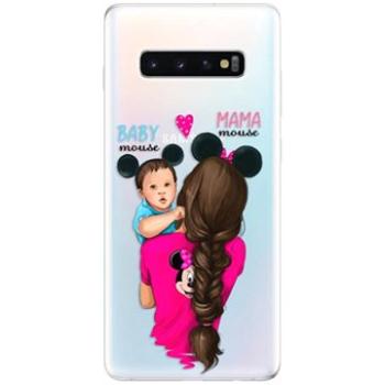 iSaprio Mama Mouse Brunette and Boy pro Samsung Galaxy S10+ (mmbruboy-TPU-gS10p)