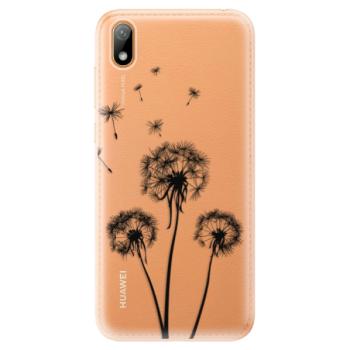 Odolné silikonové pouzdro iSaprio - Three Dandelions - black - Huawei Y5 2019