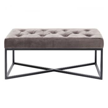 Lavice Crossover Grey Black 90×40 cm