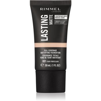 Rimmel Lasting Matte matující make-up odstín 001 Fair Porcelain 30 ml