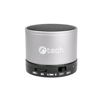 C-TECH repro SPK-04S, bluetooth, stříbrné