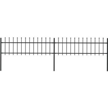 Zahradní plot s hroty ocelový 3,4×0,6 m černý 277594 (277594)