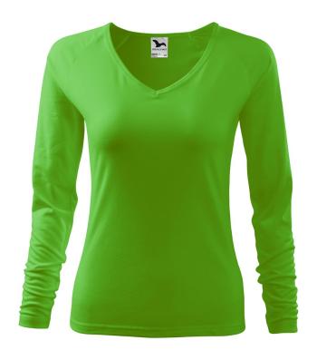 MALFINI Dámské tričko s dlouhým rukávem Elegance - Apple green | XS