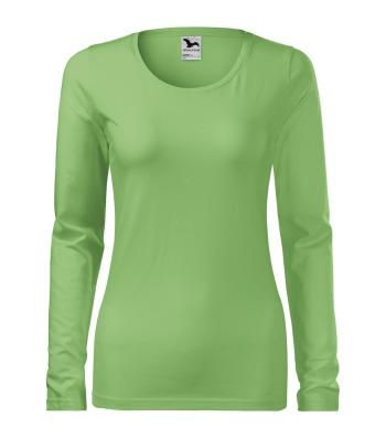MALFINI Dámské tričko s dlouhým rukávem Slim - Trávově zelená | XL