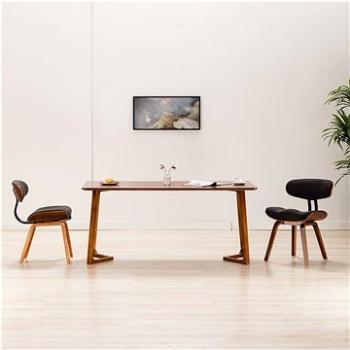 Jídelní židle 2 ks šedé ohýbané dřevo a textil (283123)