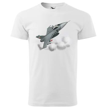 Tričko Gripen (Velikost: 5XL, Typ: pro muže, Barva trička: Bílá)