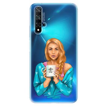 Odolné silikonové pouzdro iSaprio - Coffe Now - Redhead - Huawei Nova 5T