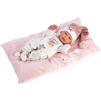 Llorens 73880 New Born Holčička - realistická panenka miminko s celovinylovým tělem - 40 cm  (8426265738809)