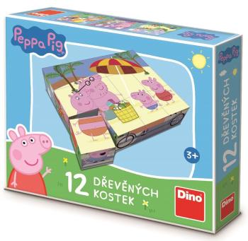 Dino Dřevěné kostky Peppa Pig 12 ks