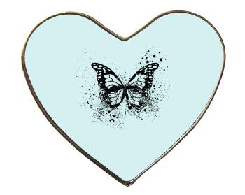Magnet srdce kov Motýl grunge
