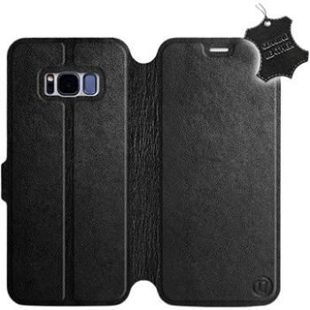 Flip pouzdro na mobil Samsung Galaxy S8 - Černé - kožené - Black Leather (5903226495030)