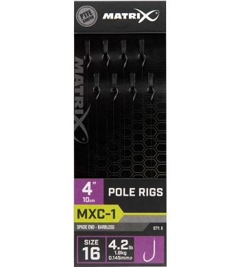 Matrix návazec mxc-1 pole rig barbless 10 cm - size 16 0,145 mm