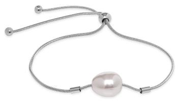 Troli Elegantní ocelový náramek s perlou VEDB0540S