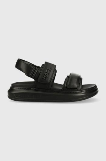 Kožené sandály Karl Lagerfeld KAPRI MENS pánské, černá barva, KL52506