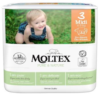 Moltex Dětské plenky Pure & Nature Midi 4-9 kg 33 ks